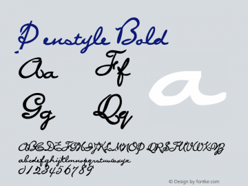 Penstyle Bold Macromedia Fontographer 4.1 7/1/96 Font Sample