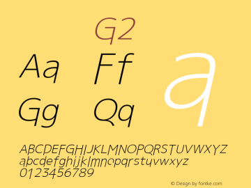 系统字体 粗斜体 G2 11.0d59e1图片样张