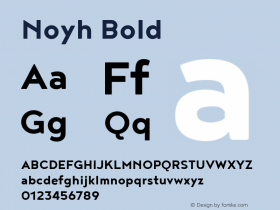 Noyh Bold Version 1.000 Font Sample