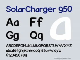 SolarCharger 950 Version 1.100 Font Sample