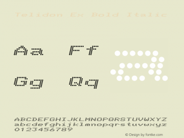 Telidon Ex Bold Italic Version 3.002图片样张