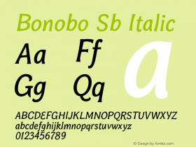 Bonobo Sb Italic Version 2.000图片样张