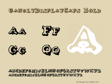 GanglyDisplayCaps Bold Macromedia Fontographer 4.1 7/2/96图片样张