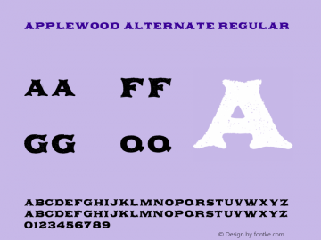 Applewood Alternate Regular Version 1.101;PS 001.001;hotconv 1.0.38图片样张