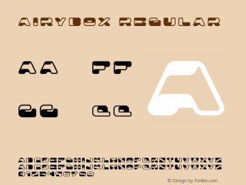 AiryBox Regular Version 1.000 Font Sample