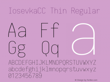 IosevkaCC Thin Regular 1.11.1; ttfautohint (v1.6)图片样张