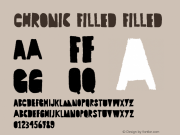 Chronic Filled Filled Version 001.000 Font Sample
