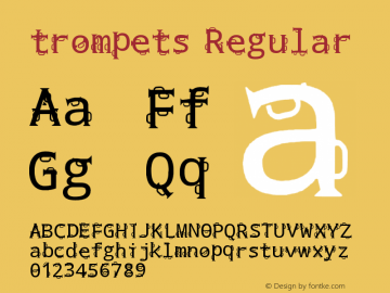 trompets Regular 1.0 Font Sample