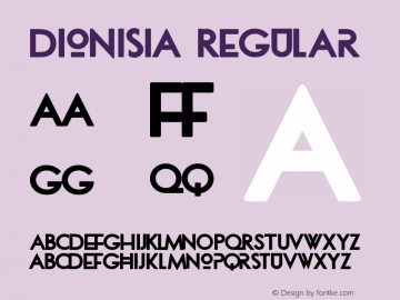 dionisia Regular Version 1.00 2015 Font Sample