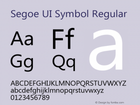 Segoe UI Symbol Regular Version 1.00图片样张