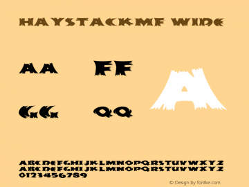 HayStackMF Wide 1.01 Font Sample