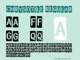 Chrysotile Regular OTF 1.001;PS 001.001;Core 1.0.29图片样张