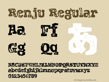 Renju Regular OTF 1.101;PS 001.001;Core 1.0.29图片样张