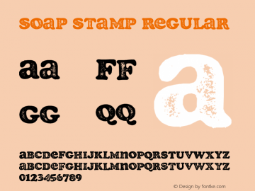 Soap Stamp Regular Version 2.003 Font Sample