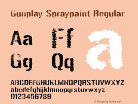 Gunplay Spraypaint Regular Version 4.002 Font Sample