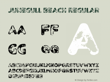 Junegull Beach Regular Version 1.002 Font Sample
