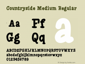 Countryside Medium Regular Version 1.000图片样张