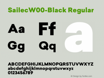 SailecW00-Black Regular Version 1.00 Font Sample