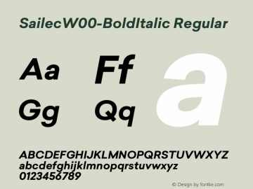 SailecW00-BoldItalic Regular Version 1.00图片样张