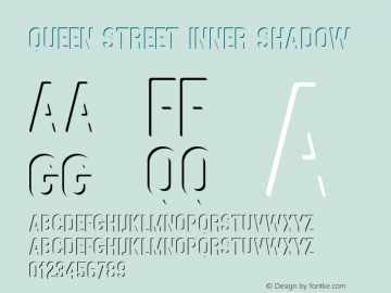 Queen Street Inner Shadow Unknown Font Sample