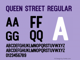 Queen Street Regular Version 1.000;PS 001.001;hotconv 1.0.56图片样张