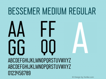 Bessemer Medium Regular Version 1.000 Font Sample