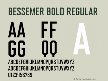 Bessemer Bold Regular Version 1.000 Font Sample