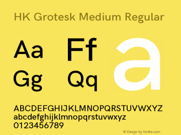 HK Grotesk Medium Regular Version 1.045;PS 001.045;hotconv 1.0.88;makeotf.lib2.5.64775 Font Sample