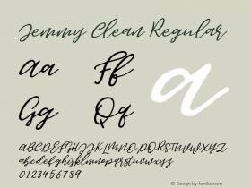 Jemmy Clean Regular Version 1.000;PS 001.000;hotconv 1.0.88;makeotf.lib2.5.64775 Font Sample