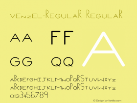 Venzel-regular Regular Version 1.000;PS 001.000;hotconv 1.0.88;makeotf.lib2.5.64775 Font Sample