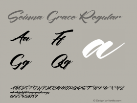 Seinna Grace Regular Version 1.000 Font Sample