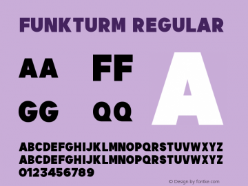 Funkturm Regular Version 1.000 Font Sample