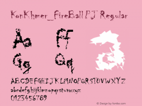 KonKhmer_FireBall PJ Regular Version 1.0  March. 1 .2017 Font Sample