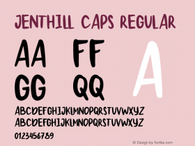 Jenthill Caps Regular Version 1.000图片样张