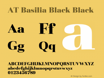 AT Basilia Black Black 1.0 Font Sample