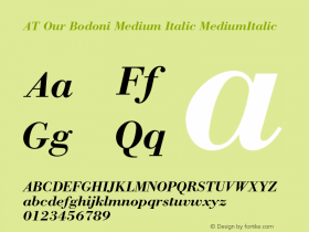 AT Our Bodoni Medium Italic MediumItalic 001.000图片样张
