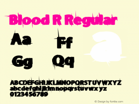 Blood R Regular Version 1.00 July 27, 2014, initial release图片样张