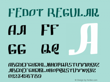 Fedot Regular Version 1.002 Font Sample