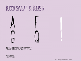 BLOOD SWEAT & BEERS Regular Version 1.000;PS 001.000;hotconv 1.0.70;makeotf.lib2.5.58329图片样张