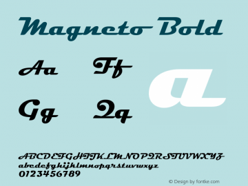 Magneto Bold 001.000 Font Sample