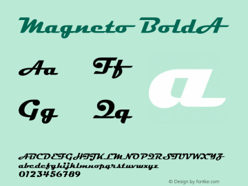 Magneto BoldA 1.0 Fri Jun 21 07:27:11 2002 Font Sample