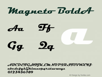 Magneto BoldA 1.0 Fri Jun 21 07:27:11 2002 Font Sample