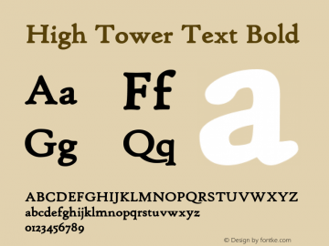 High Tower Text Bold Version 1.00图片样张