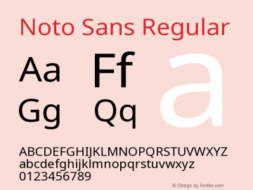 Noto Sans Regular Version 1.902 Font Sample