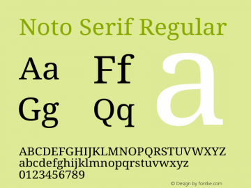 Noto Serif Regular Version 1.903图片样张