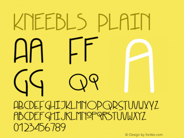 Kneebls Plain Macromedia Fontographer 4.1.3 7/9/96图片样张