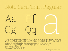 Noto Serif Thin Regular Version 1.903图片样张