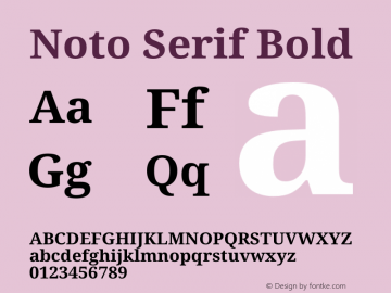 Noto Serif Bold Version 1.903图片样张