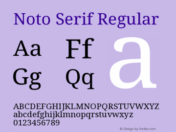 Noto Serif Regular Version 1.903图片样张