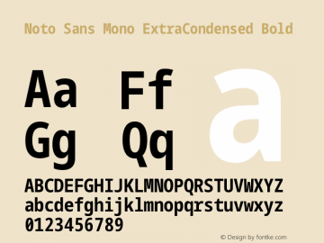 Noto Sans Mono ExtraCondensed Bold Version 1.901图片样张